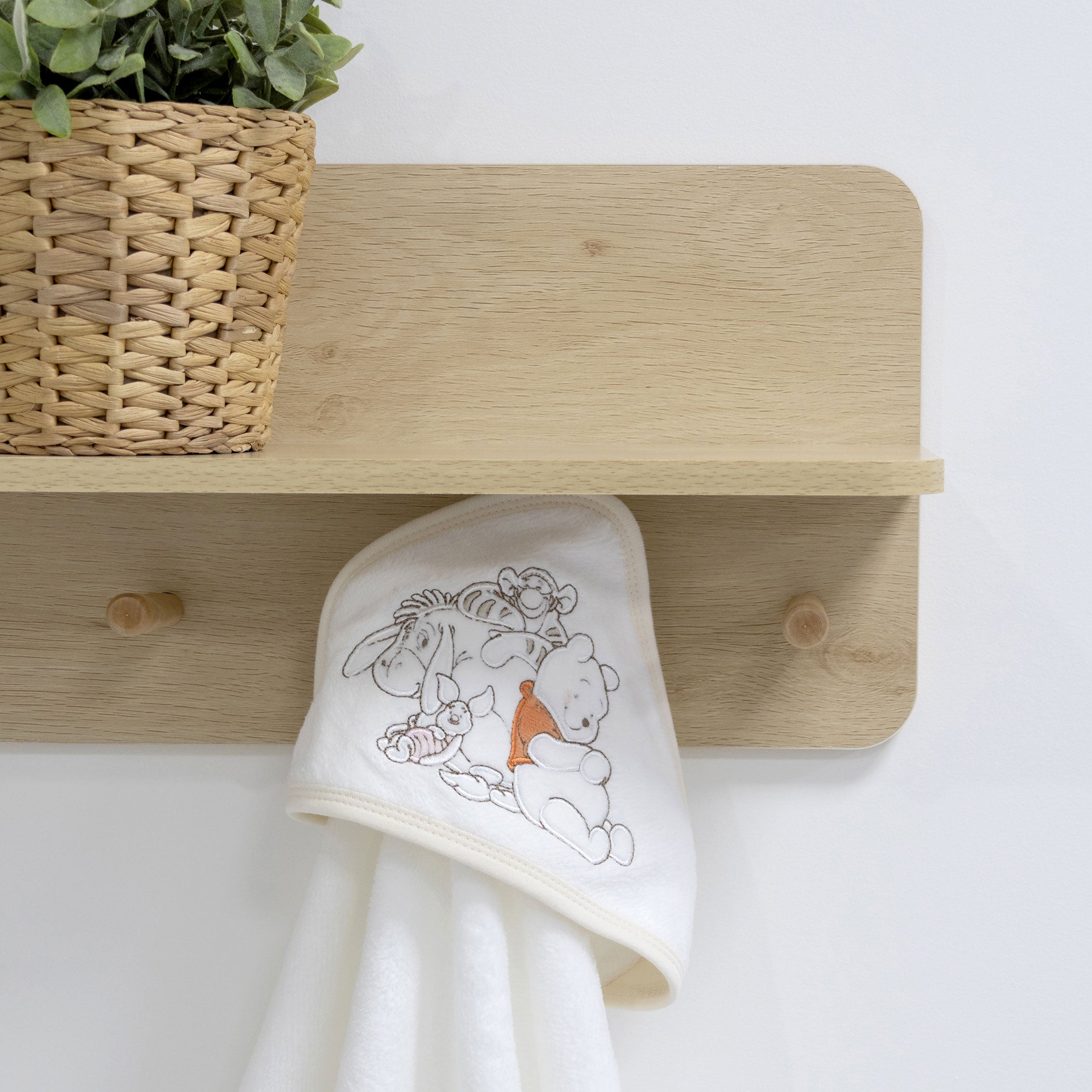 Disney Winnie the Pooh Hooded Towel for Kids - Soft Baby Bath Towel with Cute Character Design - Perfect for Bath Time, Swimming, and Beach Outings