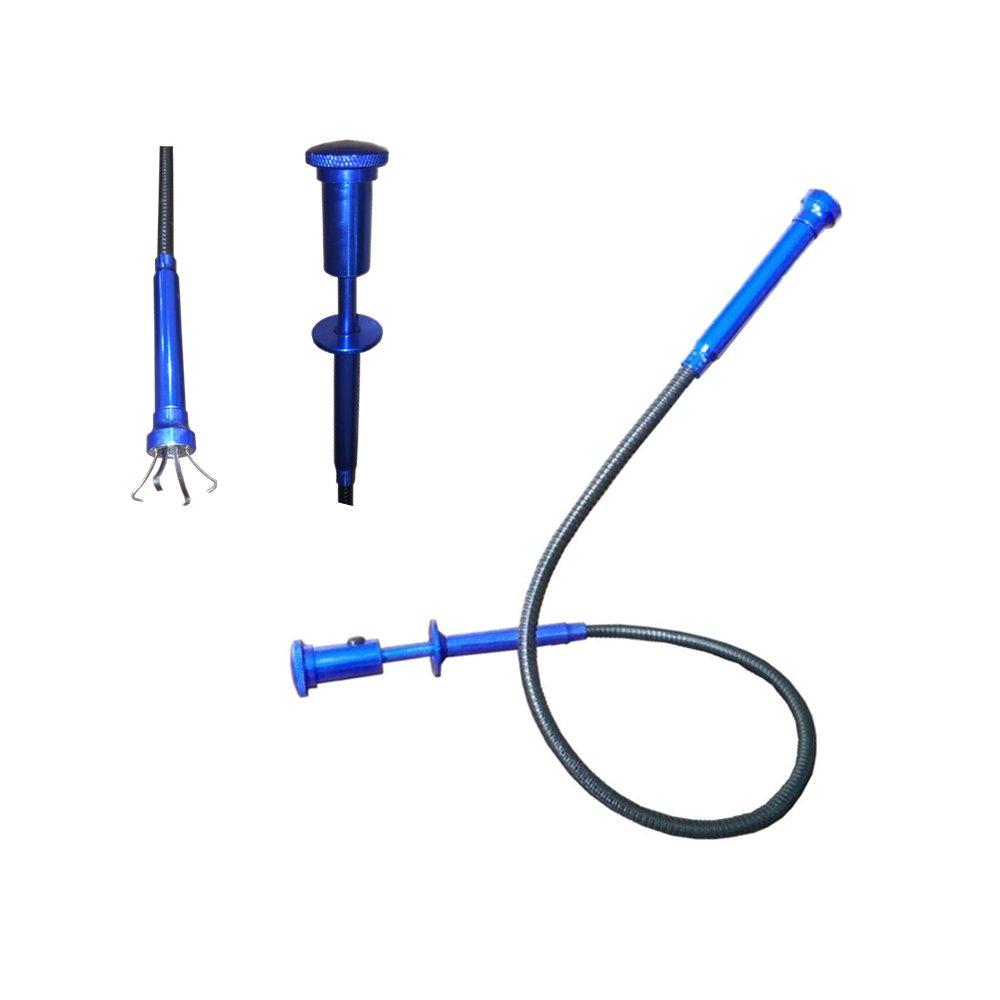LED Telescoping Inspection Mirror & Magnetic 4-Claw Grabber Tool Set - Flexible Extendable Pickup Tool for Hard-to-Reach Areas - Perfect for Mechanics, Electricians & Home Repairs
