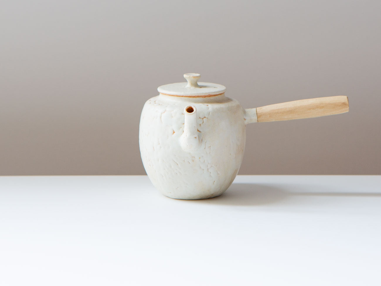 Premium Mini Kyusu Teapot - White Hachiya Japanese Ceramic Teapot for Green Tea & Sencha | Perfect for Home, Office & Tea Ceremonies