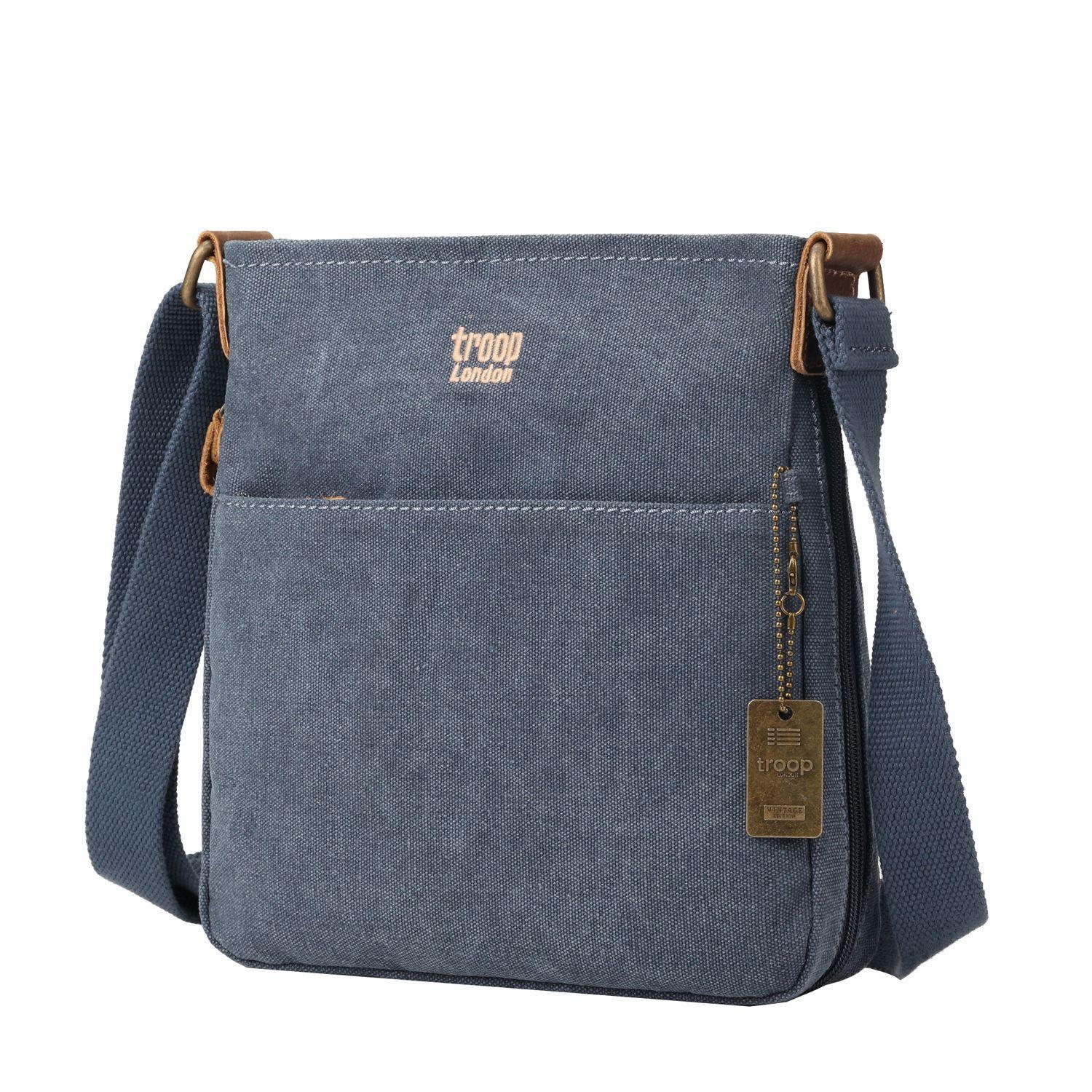 TRP0237 Troop London Classic Canvas Crossbody Bag - Stylish & Durable for Travel, Work & Everyday Use