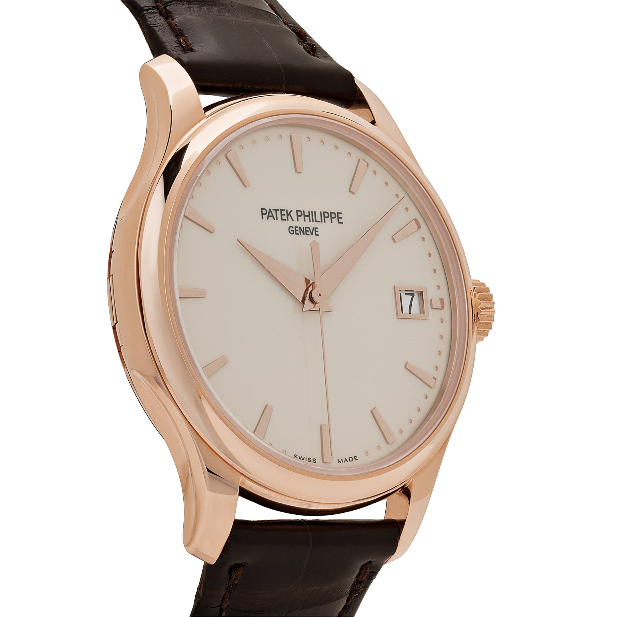 Patek Philippe Calatrava 5227R-001 Men's Watch - 18K Rose Gold, Ivory Dial, Date Display - Luxury Dress Watch for Business & Formal Occasions (2024 Model)