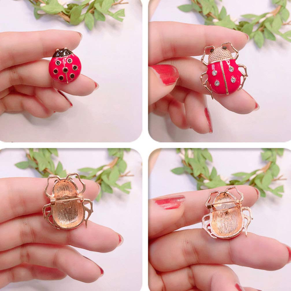 24 Pcs Cute Ladybug Brooches for Women - Fashion Pins for Dresses & Jackets