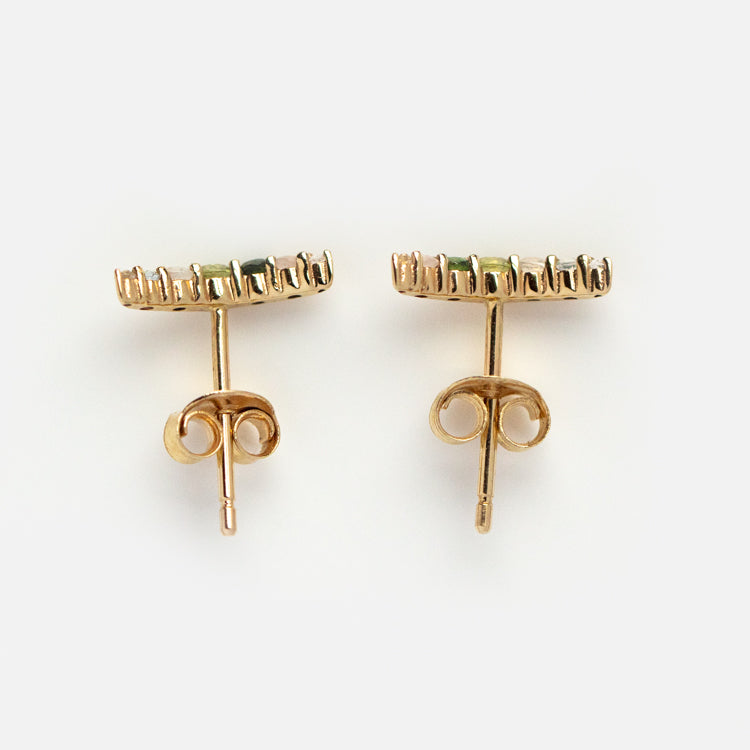 Solid Gold Amour Acrostic Earrings - 14K Real Gold Personalized Name Initial Jewelry for Women, Gift for Her | Perfect for Valentine's Day, Anniversary & Special Occasions