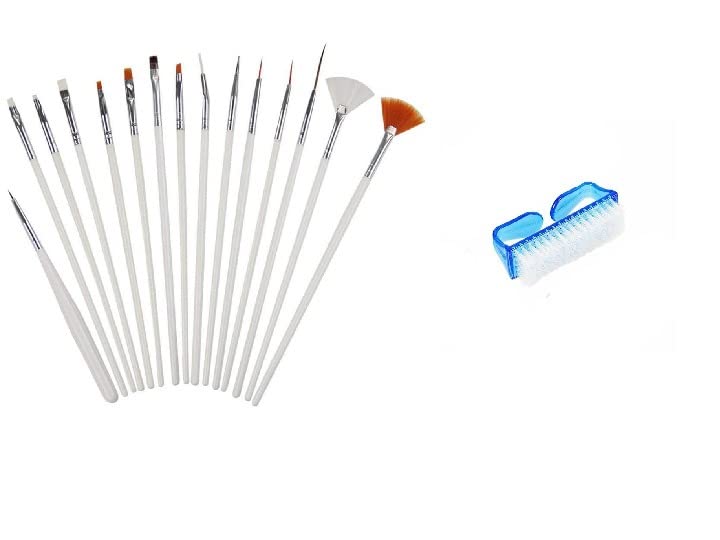 AJORA Professional Nail Art Brush Set - All-in-One Nail Dusting & Detailing Brushes for Acrylic, Gel, and Dip Powder Nails - Perfect for Salon, Home Manicure & DIY Nail Art