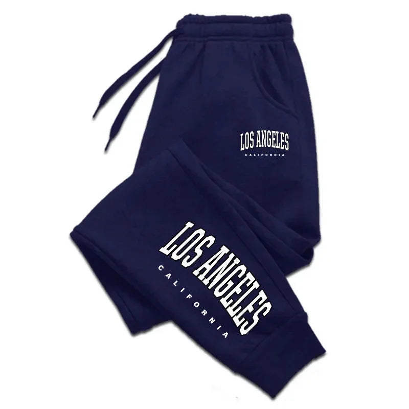 Los Angeles Women's & Men's Sweatpants - Elastic Waist Casual Jogging Pants for Outdoor Sports & Lounge Wear | High Quality Fashion Athletic Trousers | Perfect for Gym, Running, Yoga & Home Comfort