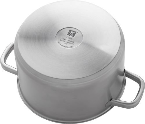 Zwilling Joy 64043-240 9.4-inch (24 cm) Stainless Steel Stock Pot with Double Handles - Induction Compatible Deep Cooking Pot for Soups, Stews & Pasta | Authentic Japanese Kitchenware for Home Chefs
