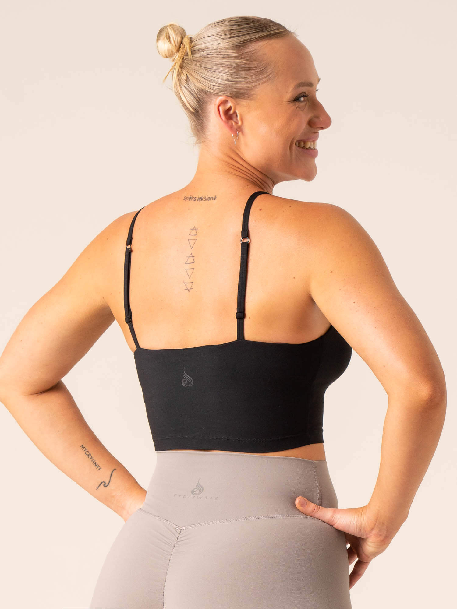 NKD Embody Tank Bra - Black | Seamless Comfort for Yoga, Workout & Everyday Wear