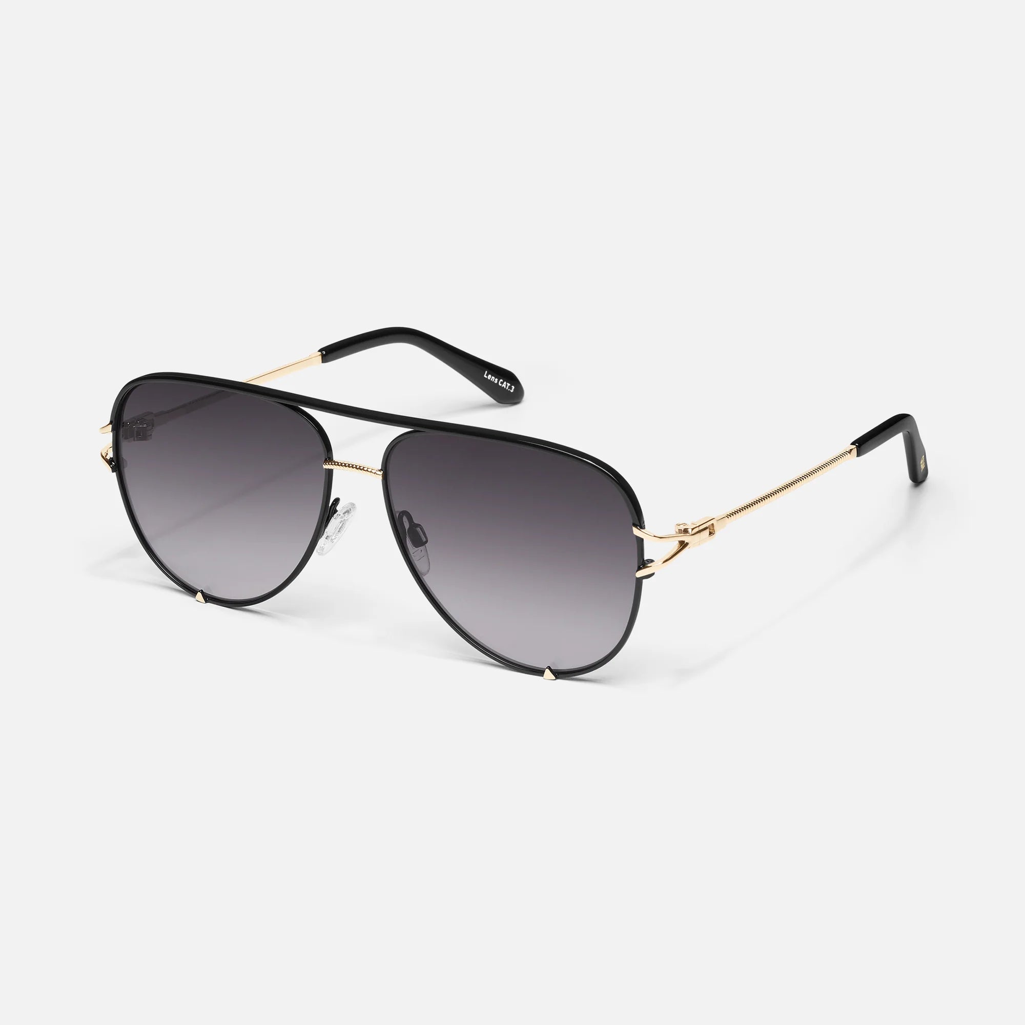 Quay High Key Twist Sunglasses - Polarized Cat Eye Sunglasses for Women, UV Protection, Fashionable & Lightweight - Perfect for Beach, Driving & Outdoor Activities