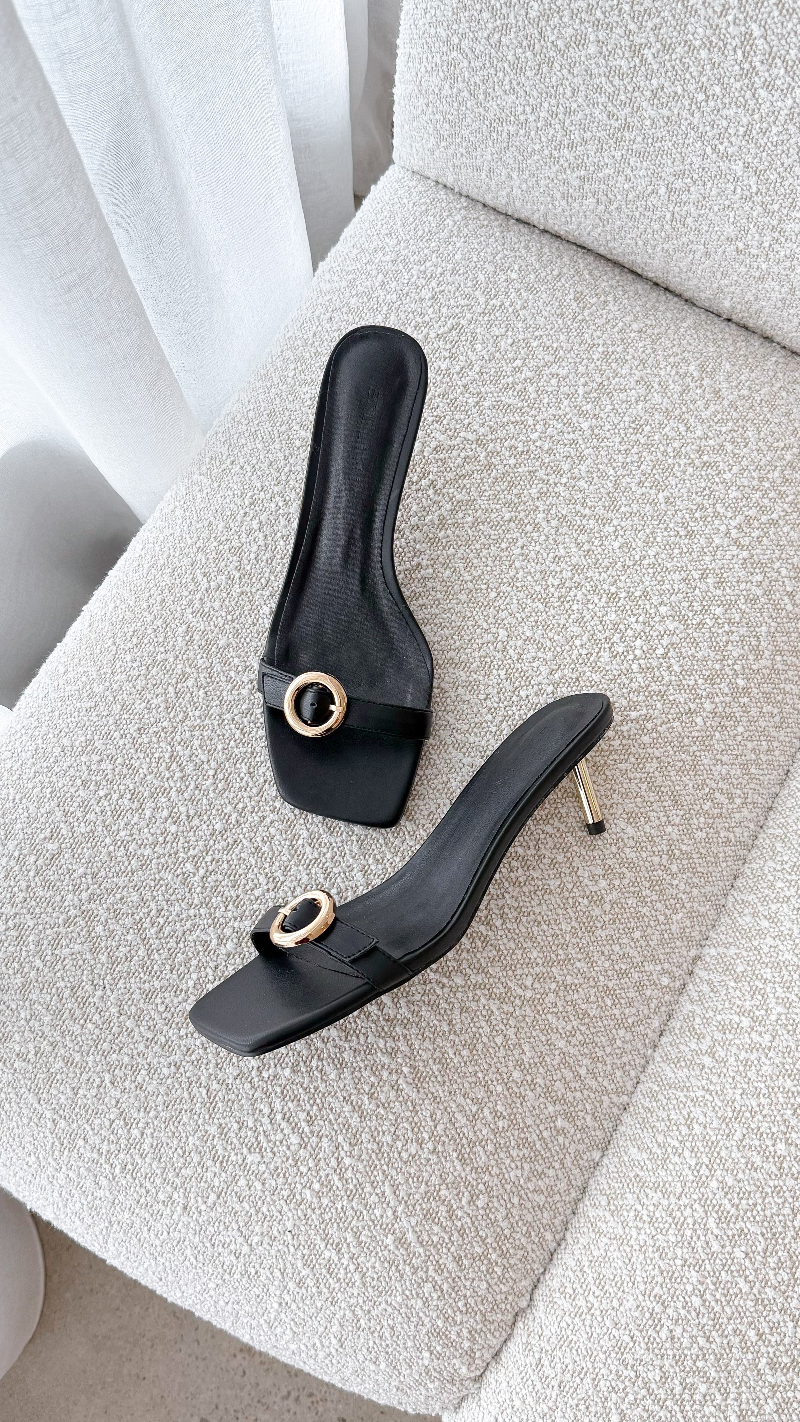 Lyon Heel Black Women's Comfortable High Heel Shoes for Work, Party & Evening Wear - Elegant & Stylish Footwear for Office, Night Out & Special Occasions