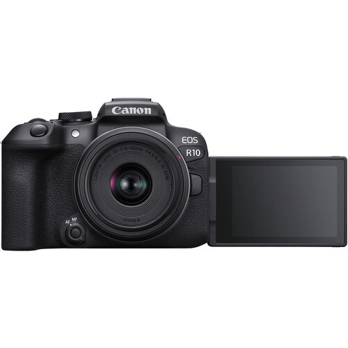 Canon EOS R10 Mirrorless Digital Camera with RF-S 18-45mm f/4.5-6.3 IS STM Lens - 4K Video, Fast Autofocus for Vlogging, Travel & Photography