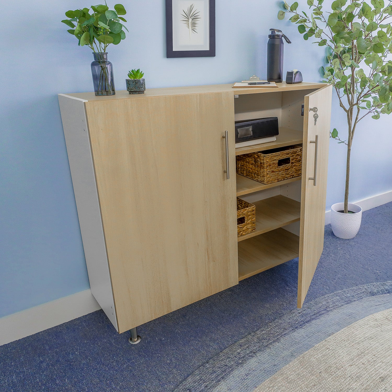 Elevated™ Lockable Wall Cabinet WB1950 - Secure Storage for Home, Office & Garage - Perfect for Organizing Tools, Supplies & Valuables