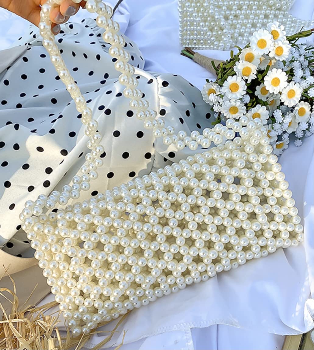 Crystal Beaded Handbag - Elegant Pearl Beaded Shoulder Bag & Mini Tote for Women | Perfect for Evening Parties, Weddings & Special Occasions