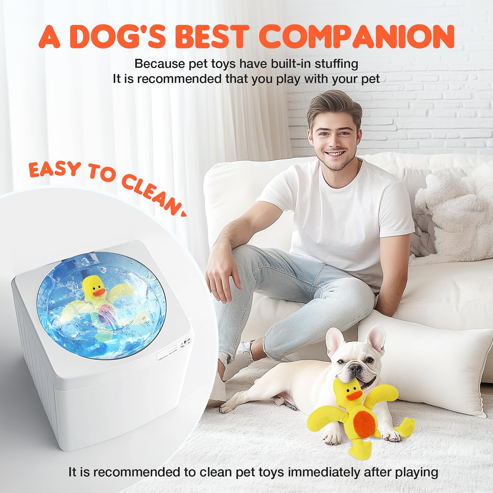 Interactive Plush Dog Toy for Puppies - Squeaky Tug of War Chew Toy for Small Dogs, Teething Relief & Boredom Buster - Perfect for Indoor Play, Training & Bonding Time