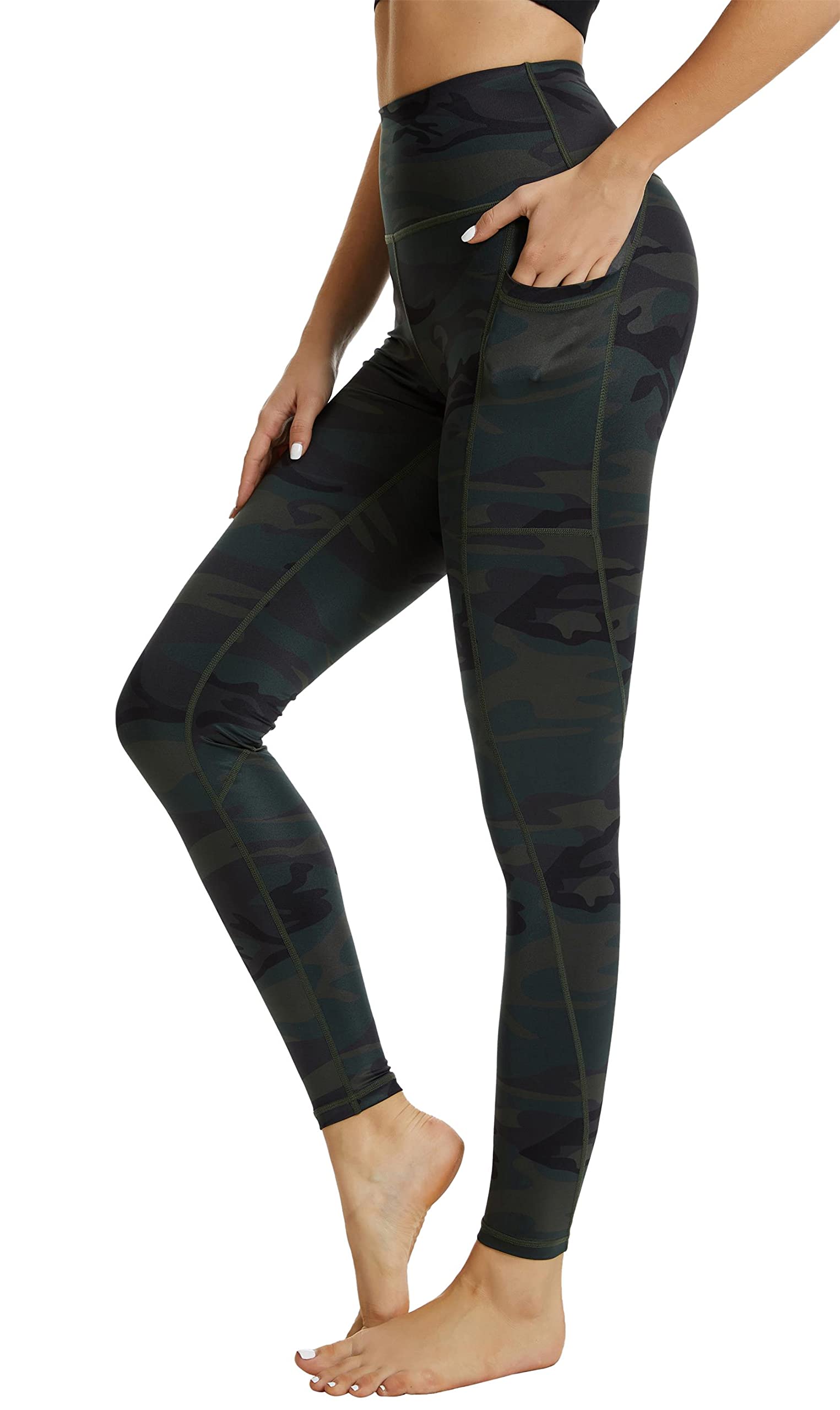 Sugar Pocket Women's Yoga Leggings - High Waisted Workout Pants for Running, Gym & Fitness - Breathable Stretchy Activewear for Yoga, Pilates & Lounge Wear