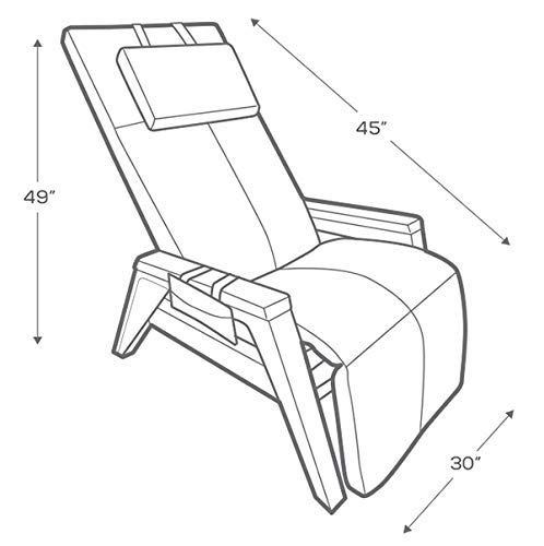 Human Touch Gravis ZG Zero Gravity Leather Massage Chair with Air Massage & Heat Therapy - Premium Beech Wood Frame & Genuine Bone Leather - Perfect for Home, Office & Relaxation Spaces
