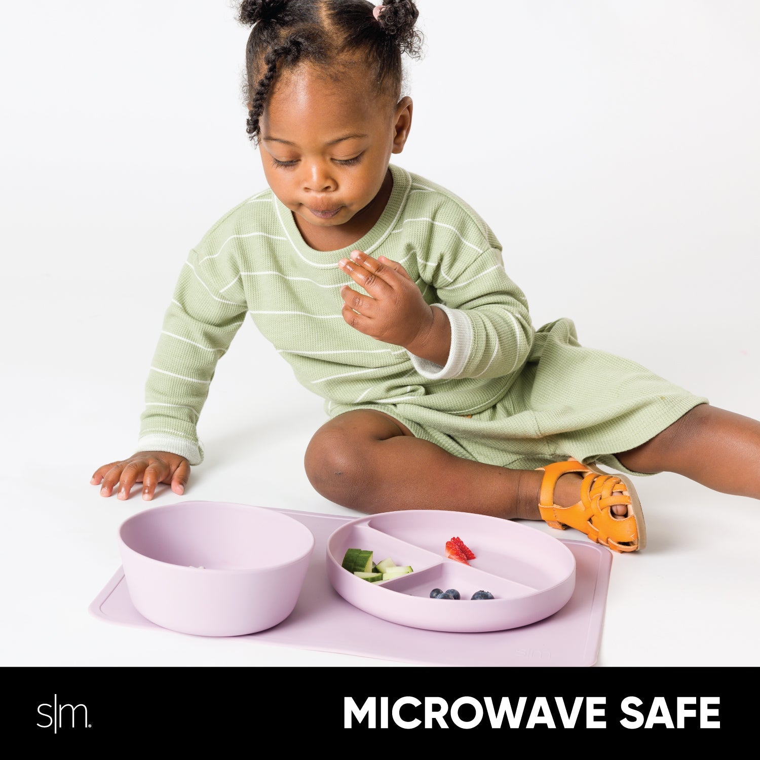 Parker Silicone Partitioned Plate - BPA-Free Divided Dinner Tray for Kids & Adults - Perfect for Mealtime, School Lunches, and Picnics