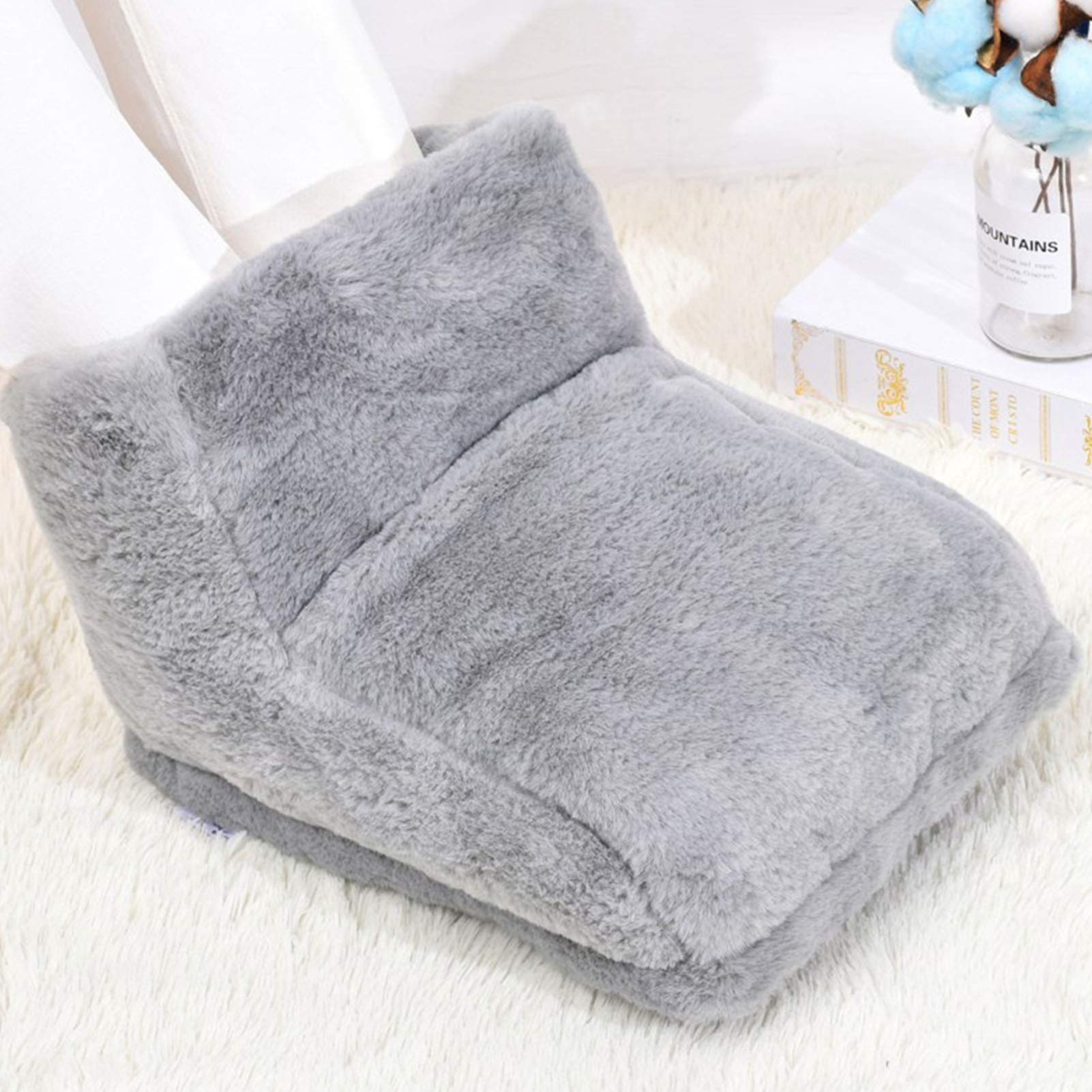 USB Heated Foot Warmer for Men & Women - Rechargeable Electric Heating Socks for Cold Feet Relief - Cozy Winter Foot Muff with Adjustable Temperature - Perfect for Home, Office & Outdoor Use