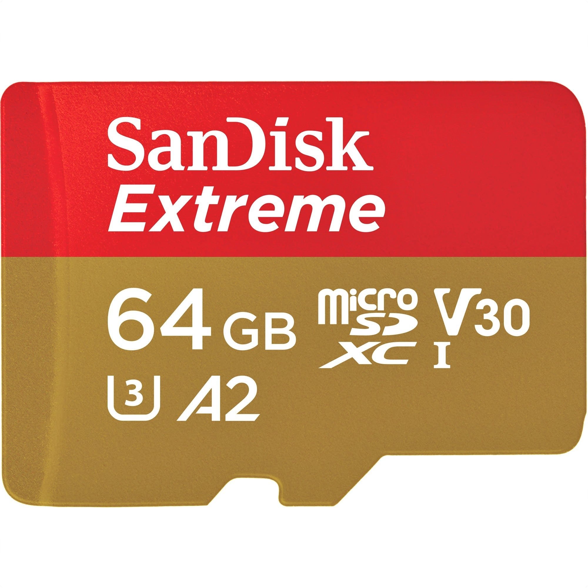 SanDisk 64GB 1TB Extreme UHS-I microSDXC Memory Card with SD Adapter - High Speed Storage for 4K Video, DSLR Cameras, Drones & Gaming Consoles