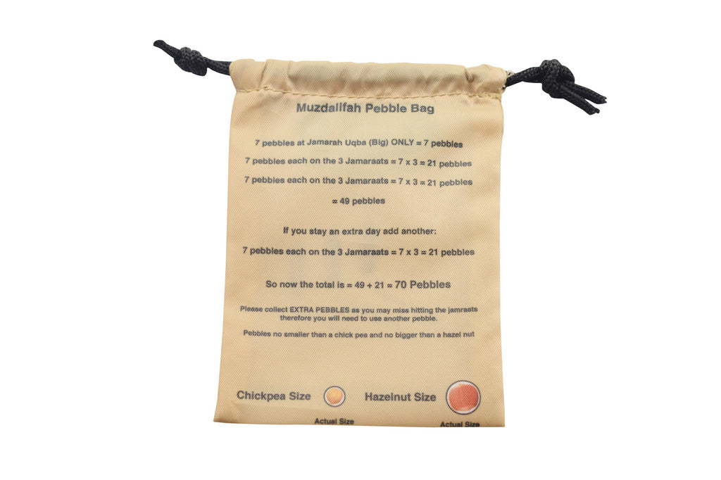 Hajj Umrah Jamarat Stone Bag - Islamic Pilgrimage Pebble Pouch for Stoning Rituals - Perfect for Hajj and Umrah Pilgrims During Stoning the Devil Ceremony