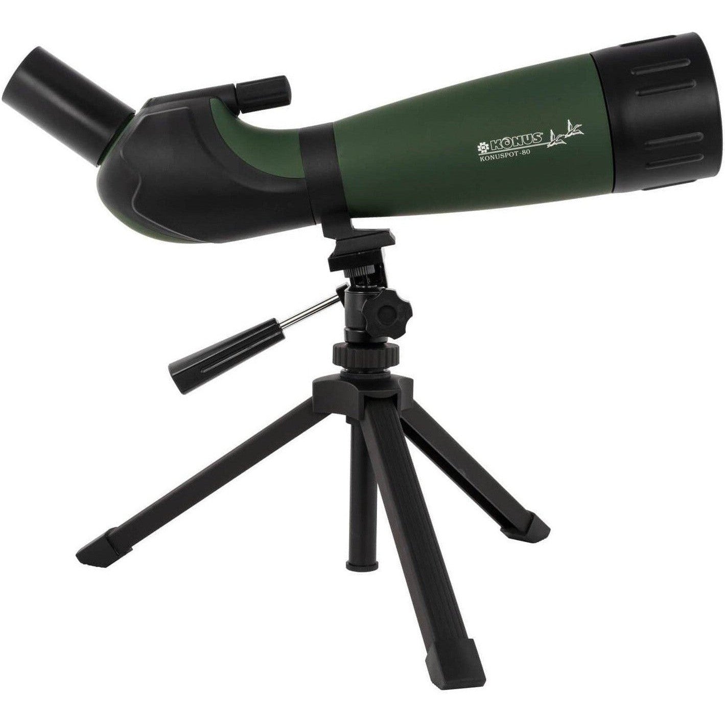 Konus Konuspot 80 Green Spotting Scope with Smartphone Adapter - 20-60x80mm Zoom Lens for Bird Watching, Hunting & Outdoor Adventures - Includes Free NTP31 Tactical Pen