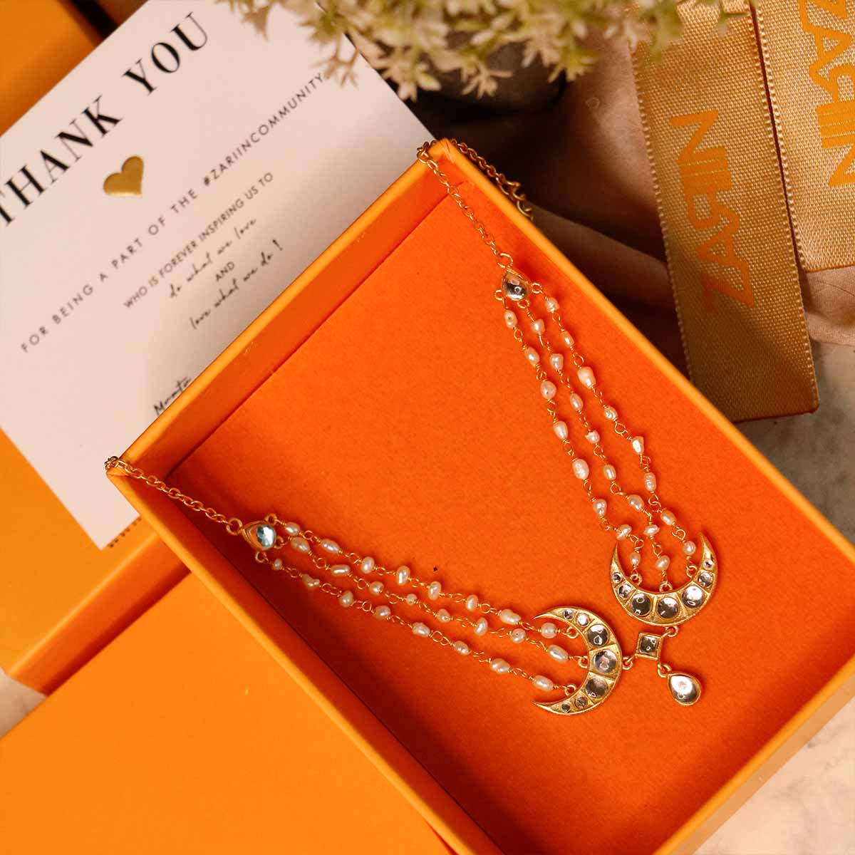 Elegant Chaand Roop Choker Necklace - Mirror Polki & Pearl Bridal Jewelry for Weddings, Parties & Special Occasions