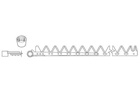 John Deere Mower Conditioner 1207 1217 Sickle Bar Assembly - 7 Foot Chrome 11ga Under Serrated Riveted Blade - Replacement Part A-830-691 AE48661 AE8661 08094 - Perfect for Hay Cutting and Field Maintenance