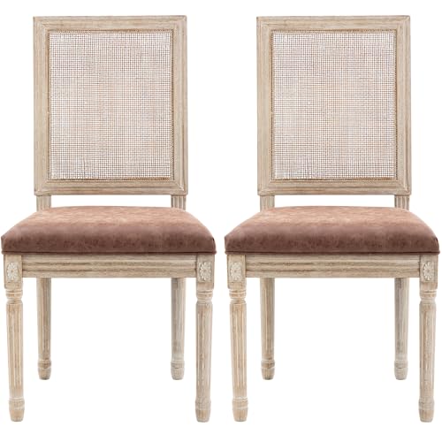 Rectangle Rattan Back, Brown