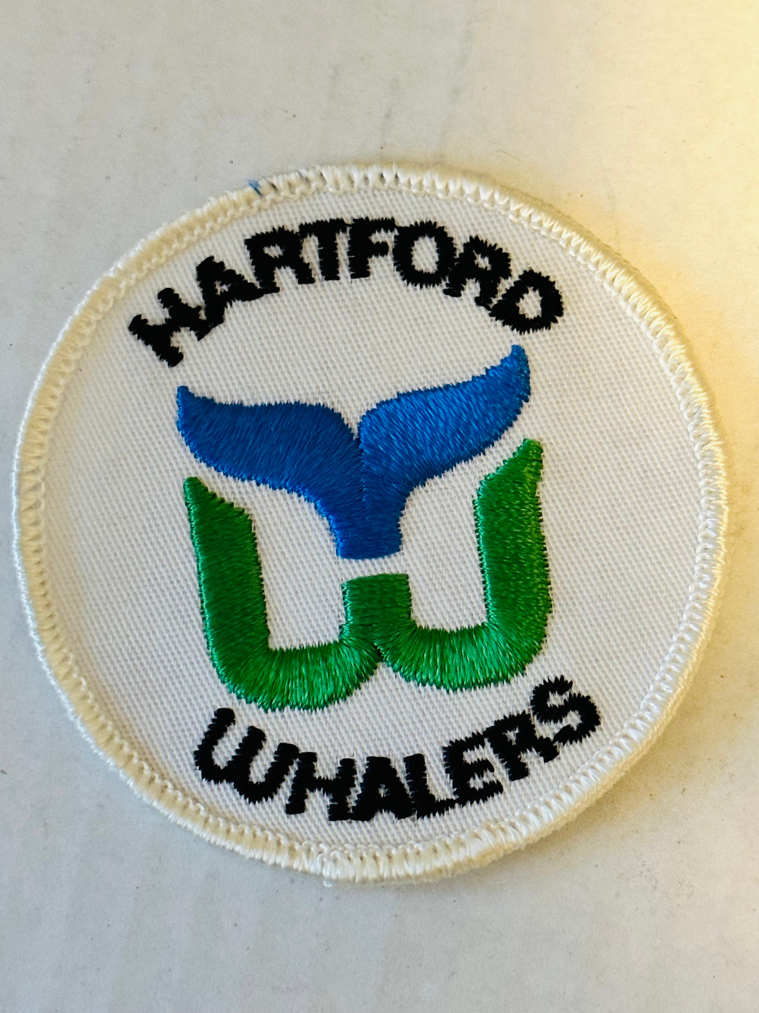 Vintage Hartford Whalers Original 3x3 Hockey Patch from 1970s - NHL Collectible Memorabilia for Jersey Customization & Fan Display