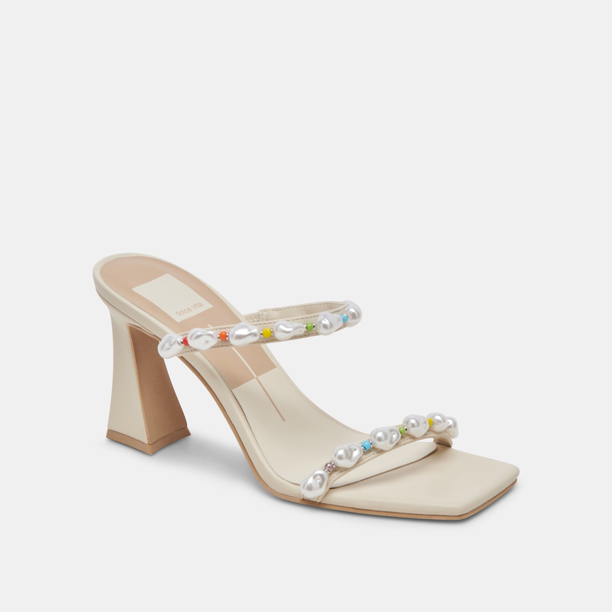 Naja Pride Heels with Rainbow Pearls - Stylish Women's High Heels for LGBTQ+ Pride, Parties, and Special Occasions