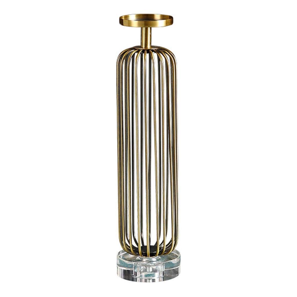 Single-Head Metal Candlestick Stand - Gold Wedding & Dining Table Decoration - Elegant Candle Holder for Romantic Dinners, Home Decor & Special Occasions (1010x56cm)