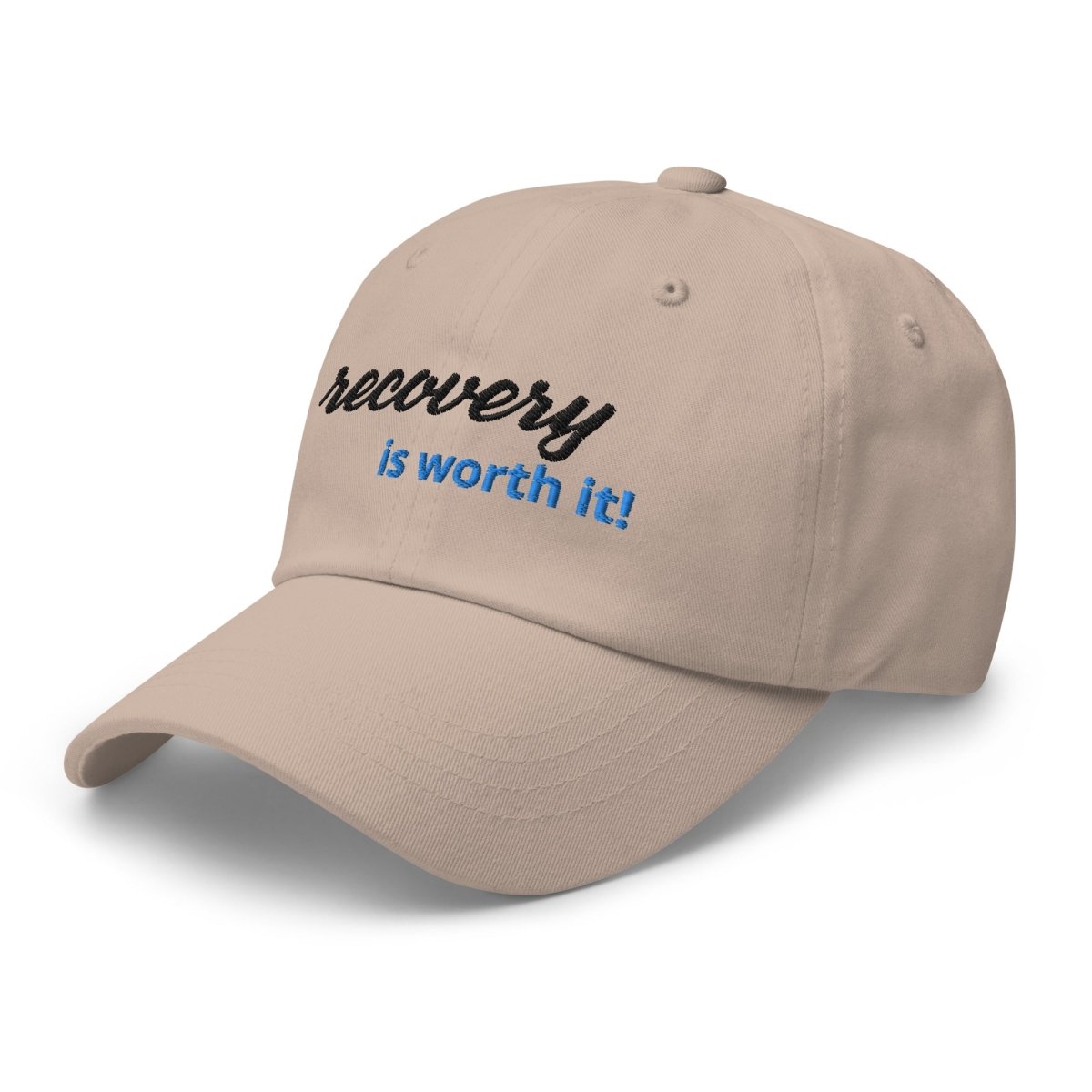 Recovery is Worth It Dad Hat - Stylish & Inspirational Baseball Cap for Addiction Recovery Support - Perfect for Sober Living, AA Meetings & Everyday Wear