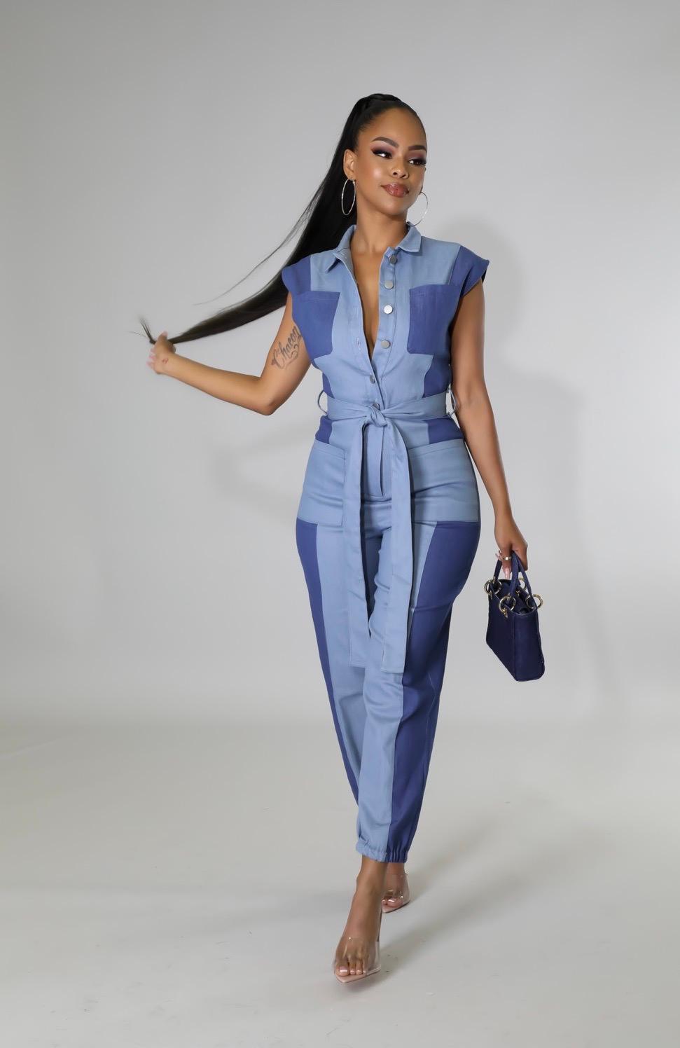 Paloma Denim Jumpsuit for Women - Stylish & Comfortable One-Piece Outfit for Casual Wear, Parties & Summer Fashion