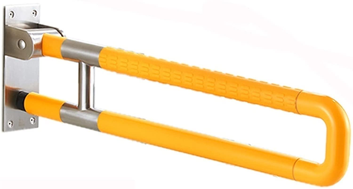 Stainless Steel Folding Bathroom Safety Grab Bar - 75cm/29.52in Adjustable Handrail for Shower, Bathtub & Toilet Support - Non-Slip Armrest & Towel Rail for Elderly & Disabled Safety
