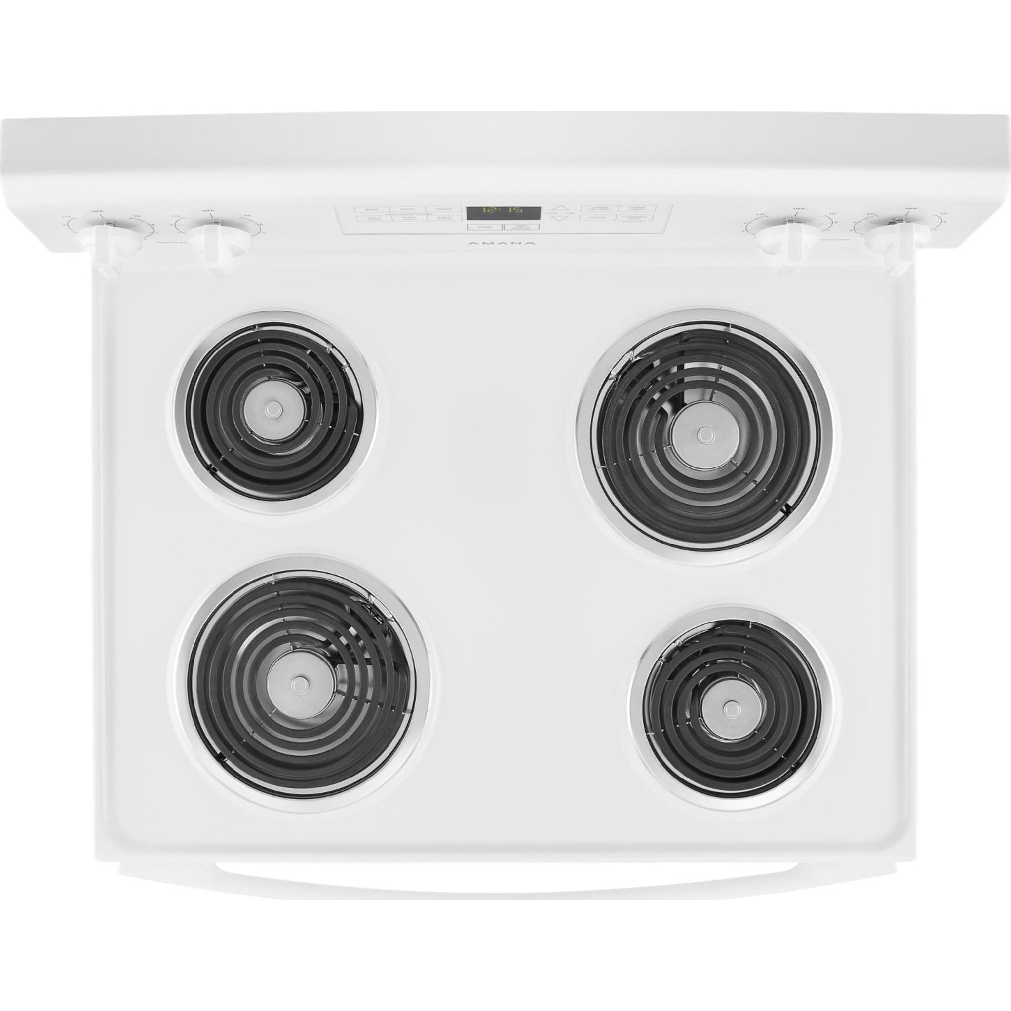 Amana 30 Inch Electric Range - YACR4303MFW White Freestanding Stove with 4 Coil Elements & Storage Drawer | Perfect for Home Kitchen, Apartment Cooking & Small Spaces