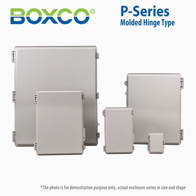 Boxco P Series 15.75 x 23.62 x 7.09 Inches (400 x 600 x 180mm) Waterproof Plastic Enclosure - IP67 Rated, IK08 Impact Resistant, Polycarbonate with Transparent Cover & Molded Hinge Latch - Ideal for Outdoor Electrical Equipment, Industrial Control Panels & Harsh Environment Protection