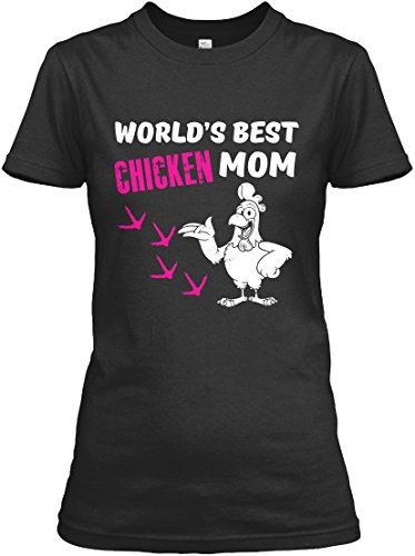 World's Best Chicken Mom T-Shirt for Women - Funny Poultry Lover Gift - Perfect for Chicken Keepers, Farmers & Animal Lovers