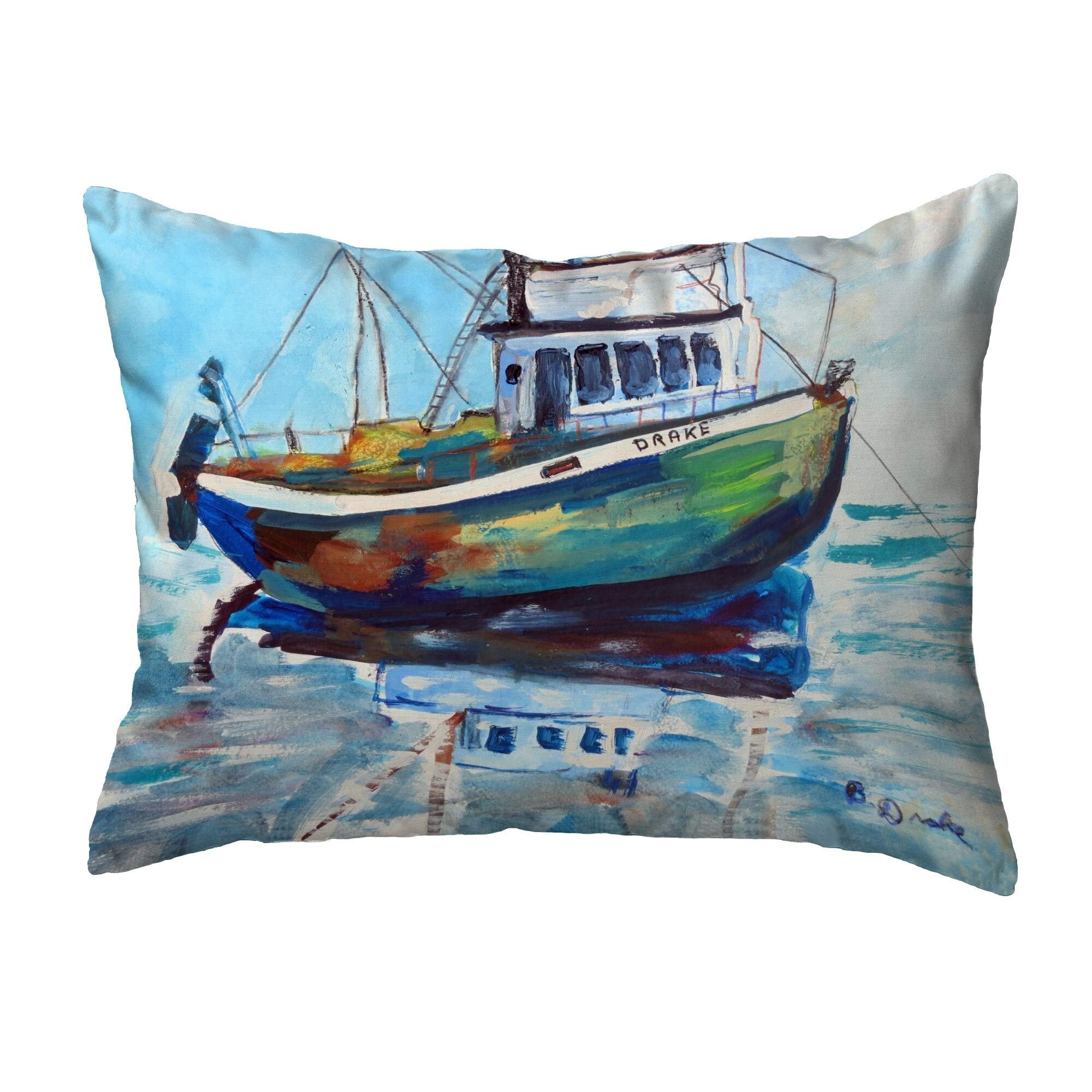 Betsy Drake KS1122 Decorative Throw Pillow 11x14 Inches - Multi Color for Sofa, Bed, Couch & Home Decor