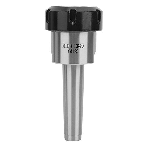 MTB3-ER40-M12 Morse Taper Shank Holder for ER40 Collet Chuck | High Carbon Steel Tool Holder | Perfect for CNC Milling, Lathe & Drilling Machines