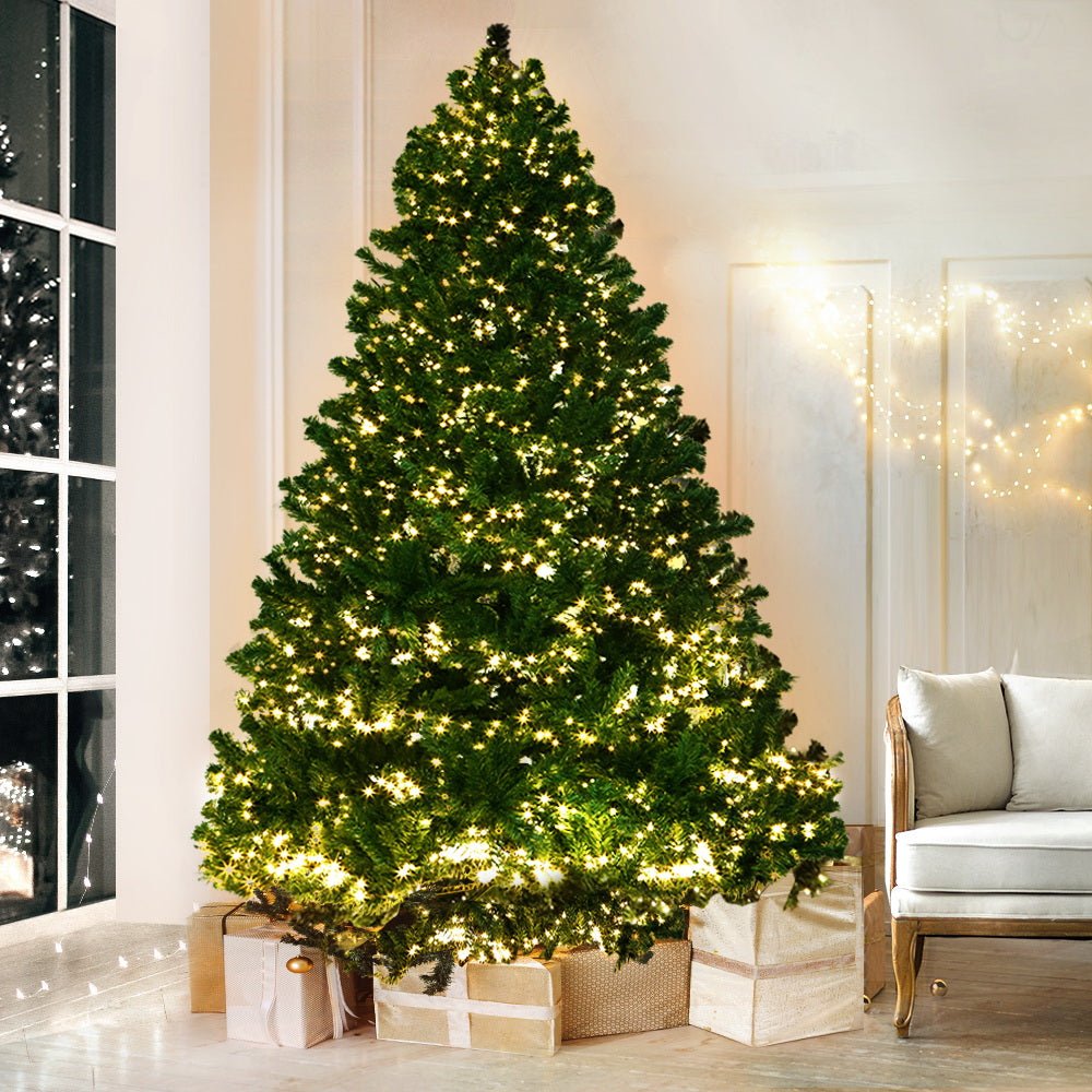1.8M Pre-Lit Christmas Tree with 1980 Warm White LED Lights - Perfect for Living Room, Office & Holiday Decorations