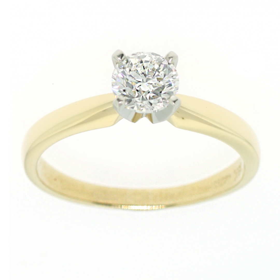 14K Yellow Gold/White Gold 0.70ct Solitaire Diamond Engagement Ring for Women - Perfect for Proposals, Weddings & Anniversary Gifts