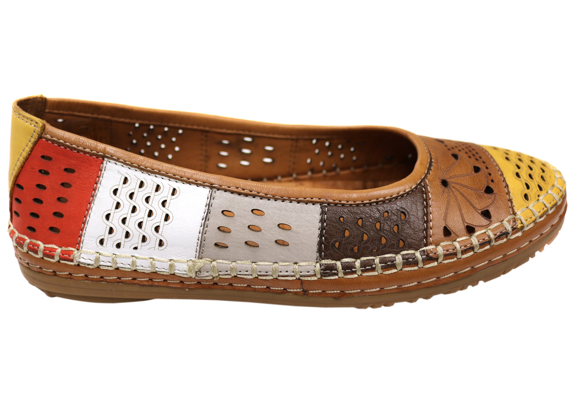 Orizonte Chelzy Women's Comfortable Soft Leather Shoes - European Style for Walking, Work & Casual Wear