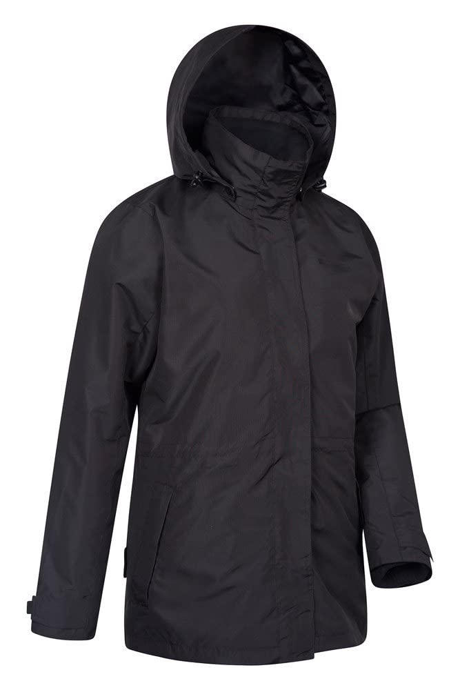 Mountain Warehouse Women's 3-in-1 Waterproof Rain Jacket with Removable Microfleece Lining - Lightweight Hiking & Outdoor Adventure Coat for Camping, Travel & Everyday Wear