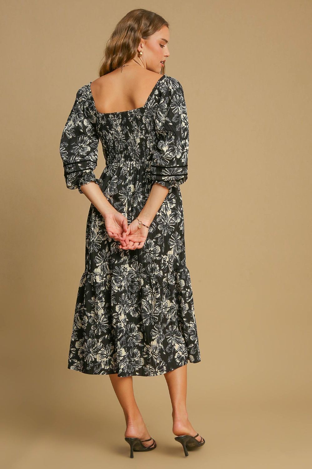 Floral Print Ruffle Hem Midi Dress for Women - Perfect for Beach Vacations, Summer Parties & Resort Wear