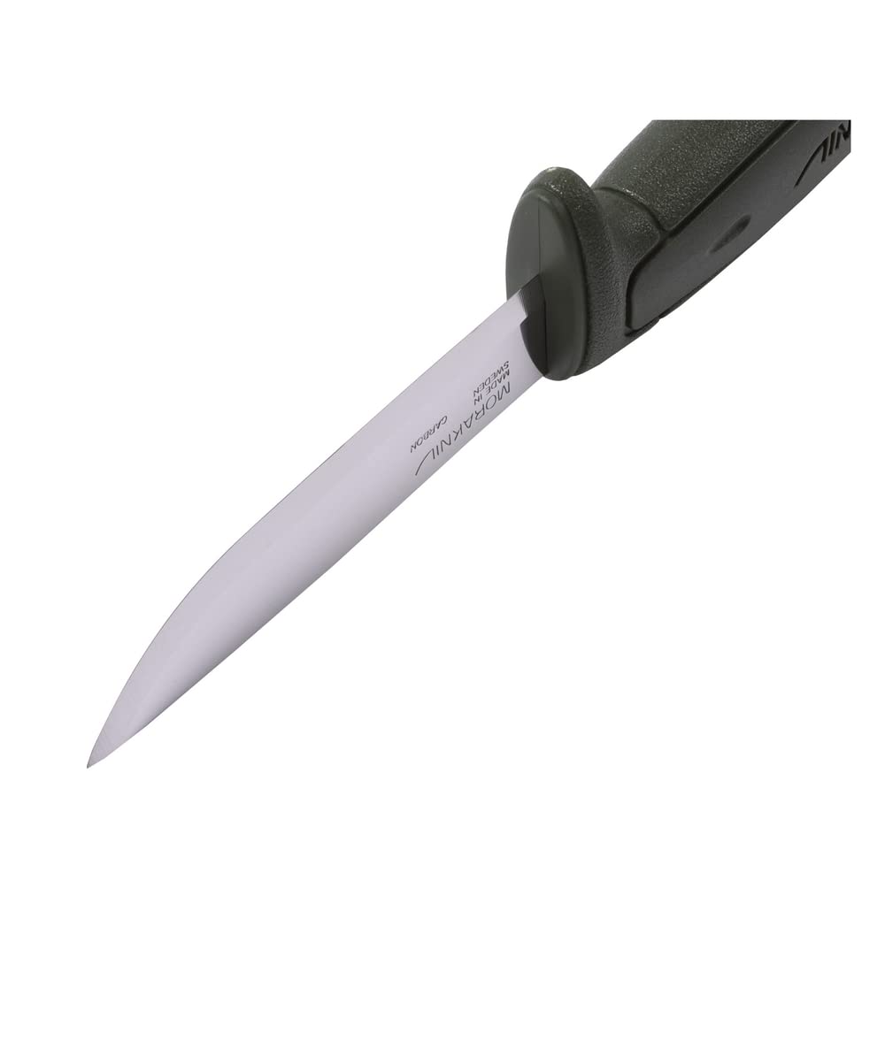 Morakniv Craftline Basic 511 High Carbon Steel Utility Knife with Combi-Sheath - 3.6 Inch Fixed Blade for Outdoor, Camping & Bushcraft | Durable Knife for Hunting, Fishing & Survival