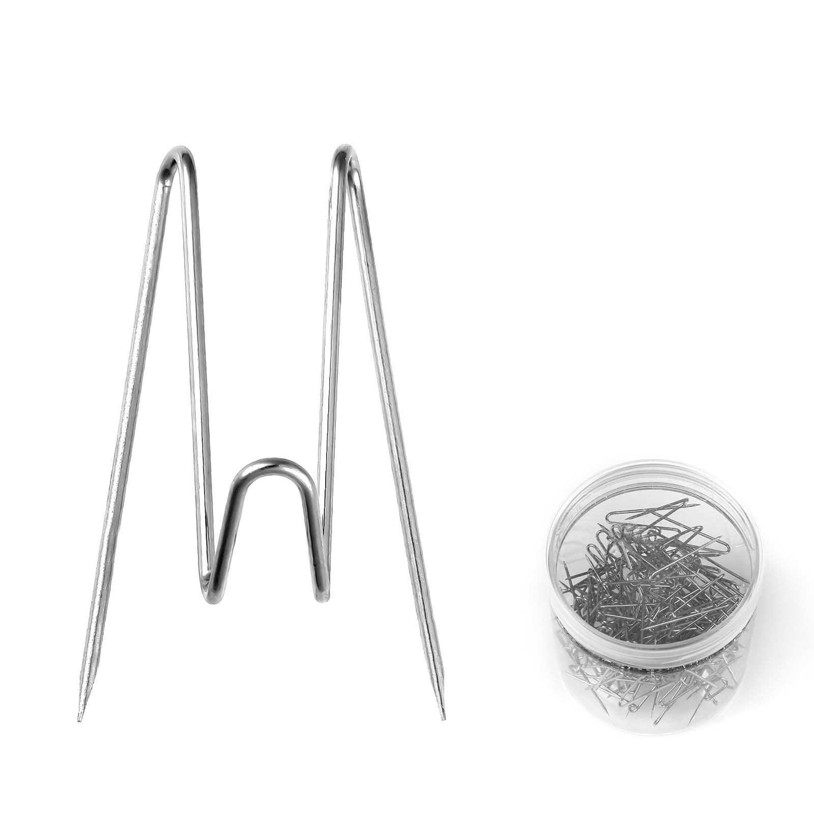 LUTER 60-Pack Fabric Panel Wall Hooks - Heavy Duty Cubicle Hooks for Fabric Walls with Clear Storage Box - Perfect for School, Office & Home Organization - Ideal for Hanging Coats, Bags & Accessories