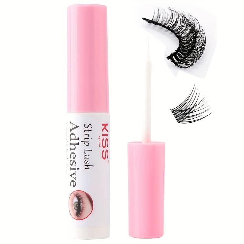 Kiss I Eye Lash Adhesive - Latex Free Eyelash Glue for Sensitive Eyes | Professional False Eyelash Glue for Daily Use & Special Occasions