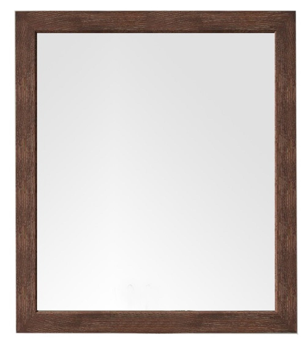 Columbia 48-Inch Wall Mirror in Coffee Oak Finish - Perfect for Living Room, Bedroom, or Entryway Decor