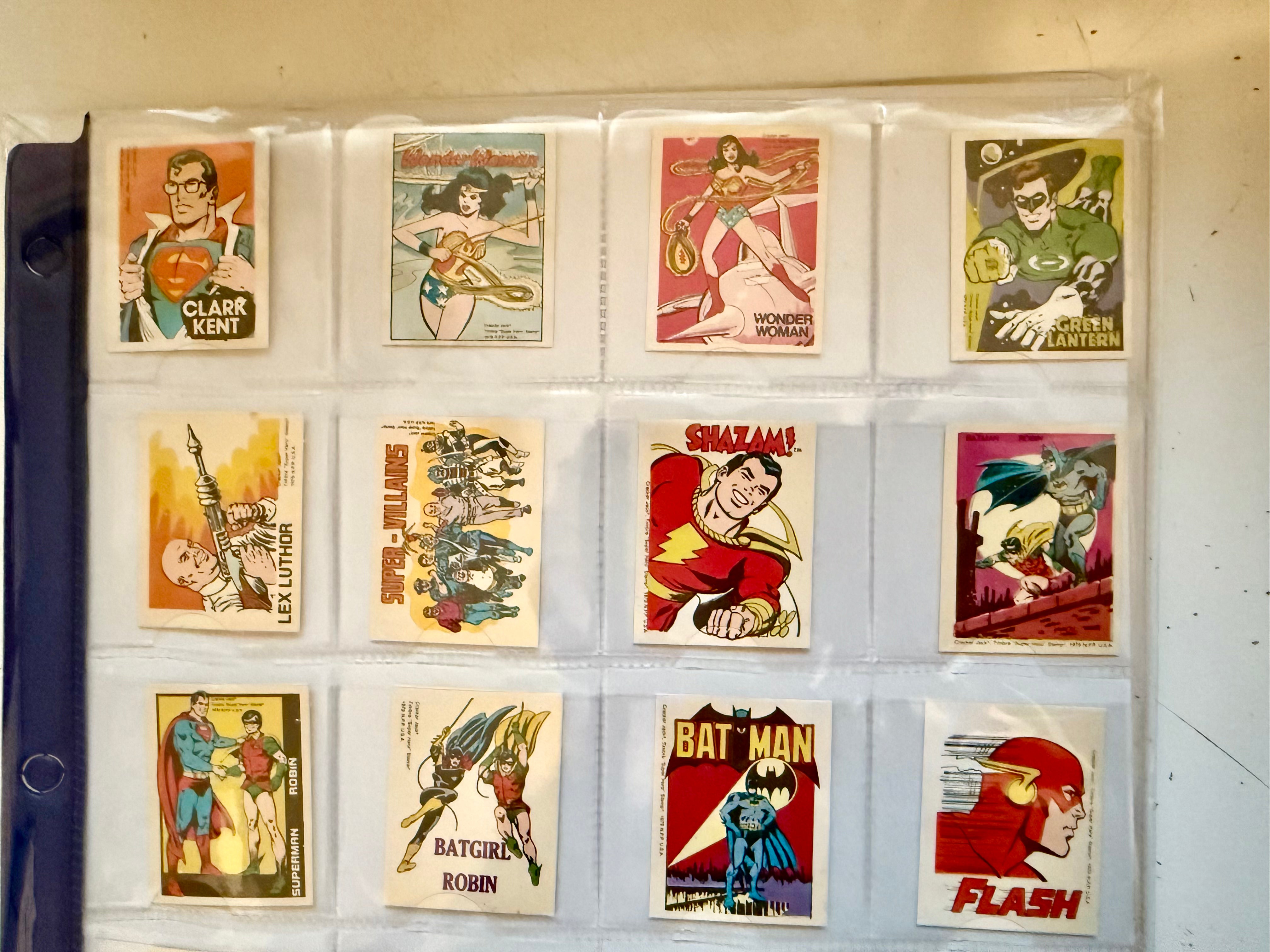 Vintage 1979 DC Comics Crackerjacks Trading Cards Complete Set - Collectible Superhero Cards for Batman, Superman & More - Perfect for Collectors, Gifts & Nostalgic Decor