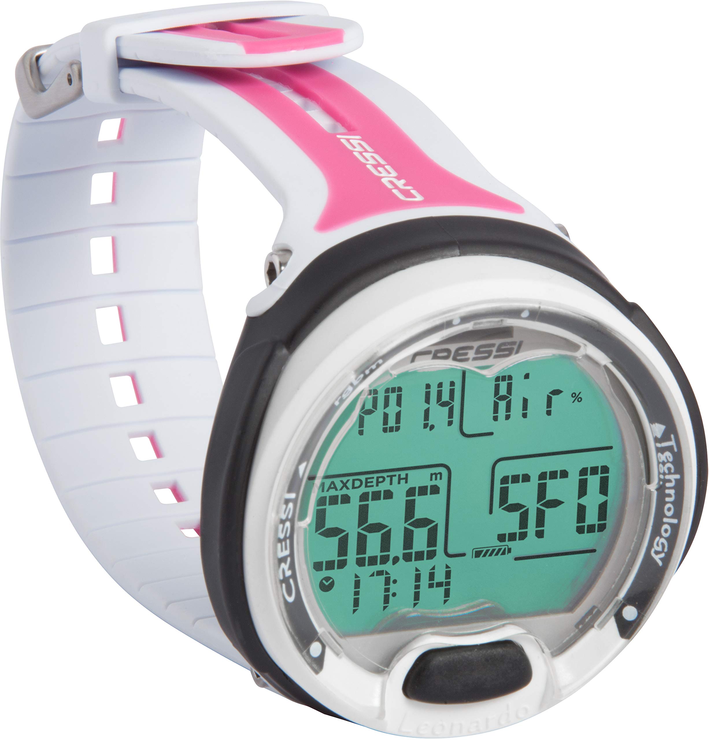 Cressi Leonardo Single Button Dive Computer for Scuba Diving - Italian Made Professional Underwater Watch Since 1946 - Perfect for Recreational & Technical Diving