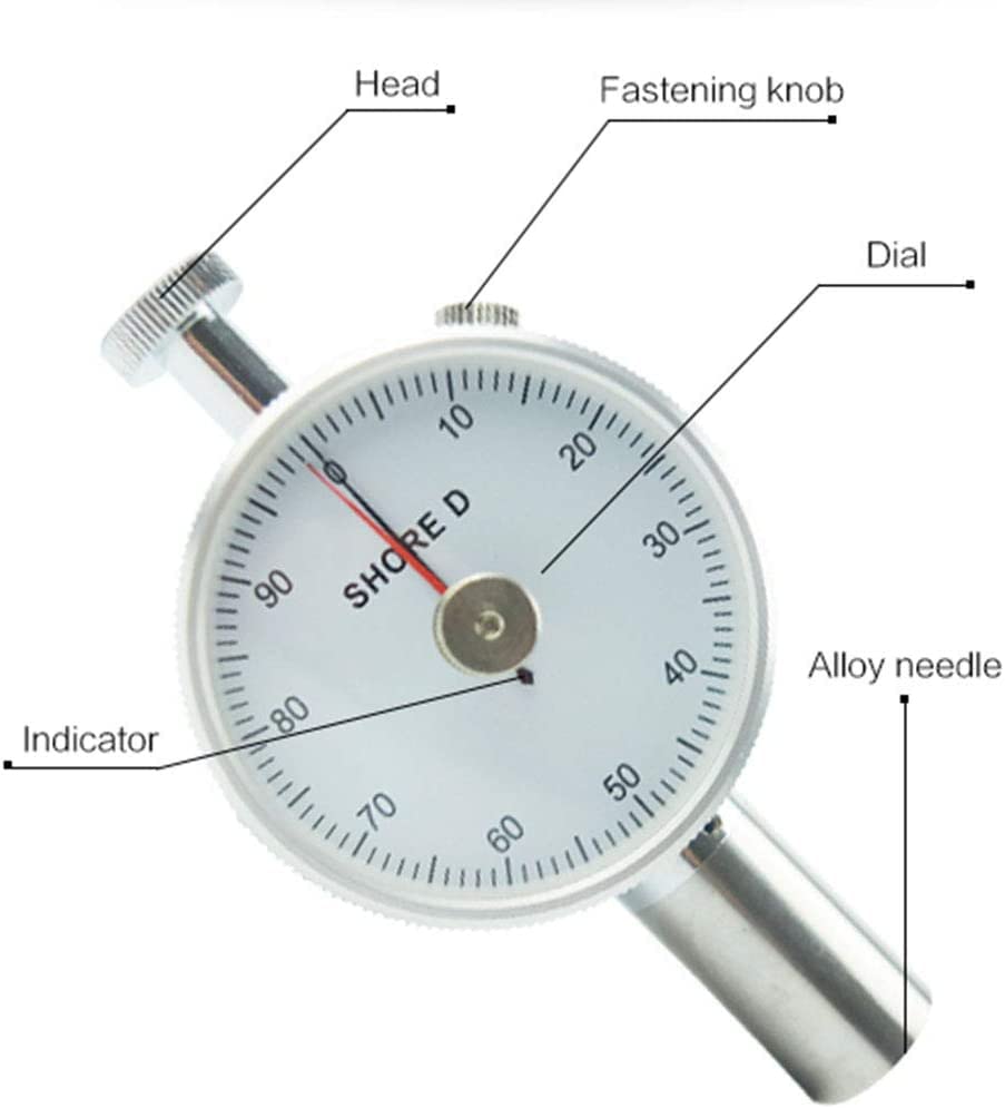 Professional Shore D Hardness Tester Meter - Digital Durometer 0-100HD with Dual Needle for Rubber, Plastic & Foam - Ideal for Quality Control in Manufacturing & Material Testing Labs